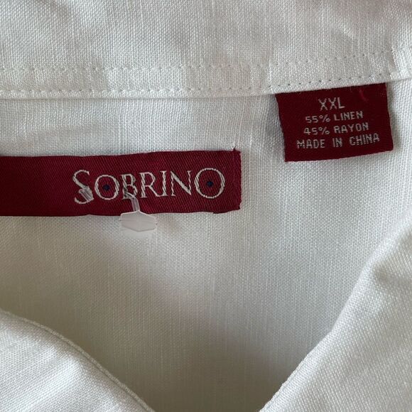 NWOT Tropical Linen Blend Button Down Shirt Size XXL - Picture 7 of 7